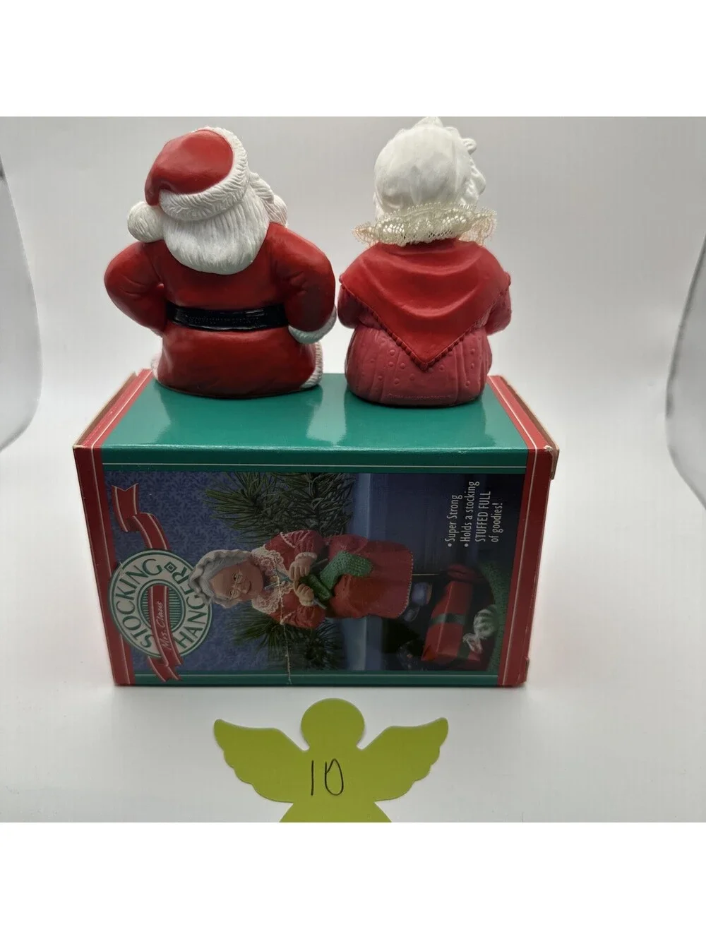 Hallmark Mr and Mrs Santa Claus Christmas Stocking Hangers (2 Lot) 1988